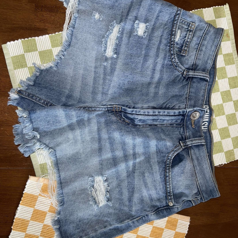 Rewash Blue Distressed Jean Shorts